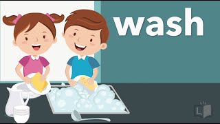 WASH  A sight word video from LUMI Learning [upl. by Swainson]