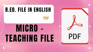 Micro teaching filebed project in englishraandomideas [upl. by Dedra849]