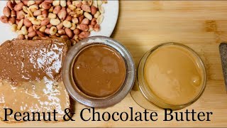 Homemade Peanut Butter  Homemade Chocolate Peanut Butter  Peanut Butter in 2 ways [upl. by Adnoloy232]