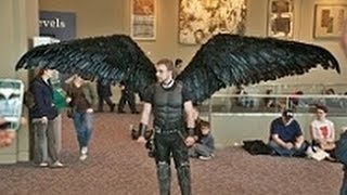 Fallen Angel Wing Costume  Articulating Wings [upl. by Auqinahs935]