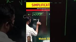 Maths Tricks  Simplification Trick  Aditya Ranjan Sir Maths  Rankers gurukul shorts maths [upl. by Triny]