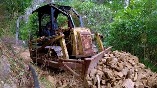 Salvaged TD92 Dozer Widening  Grading my Driveway [upl. by Elwira]