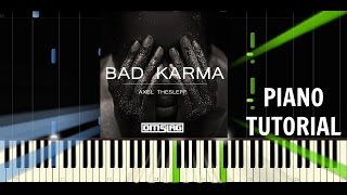 Axel Thesleff  Bad Karma  Trap Nation Version  Piano Tutorial  Cover  Synthesia [upl. by Rolfston]