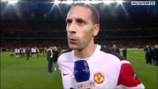 FC Barcelona vs Manchester United 3 1 Champions League Final 2011 Sky sports interview Ferdinand [upl. by Damon]