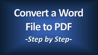 Save Word Document as PDF [upl. by Yenettirb]