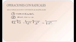 MULTIPLICACION Y DIVISION DE RADICALES SEMEJANTES [upl. by Arocahs]