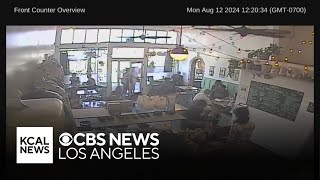 Security cameras capture the moments a 44magnitude earthquake shook Highland Park [upl. by Eevets]