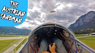 WINDENSTART Segelflug  LOWI Innsbruck  Start und Landung mit KA8 GoPro POV [upl. by Laniger]