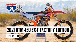 2021 KTM 450 SXF Factory Edition Bike Test amp First Look [upl. by Ttirrem]