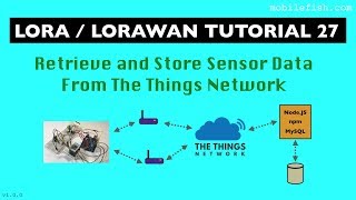 LoRaLoRaWAN tutorial 27 Retrieve and Store Sensor Data From The Things Network [upl. by Gillman]