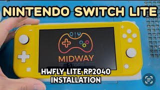 Nintendo Switch lite Jailbreak HWFLY LITE RP2040 Installation [upl. by Lolita227]