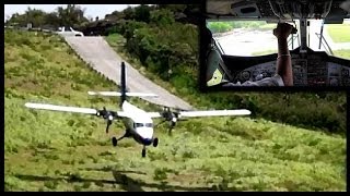 Landings amp Takeoffs at Saint Barthélemy Airport with Cockpit views [upl. by Novej]