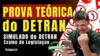 Simulado do DETRAN Questões da Prova teórica do DETRAN Exame legislação de trânsito [upl. by Feledy]