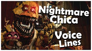 FNaFSFM Nightmare Chica Voice Lines Collab Part [upl. by Triplett]