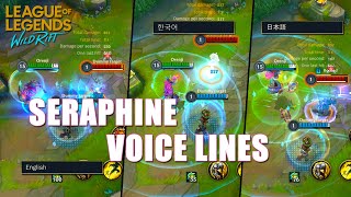 Seraphine LoL WILD RIFT English Korean and Japanese Voice Lines [upl. by Luoar199]