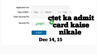 ctet ka admit card kaise nikale Dec 2024 ctet ctetadmitcard sachinacademy teaching ctet2024 [upl. by Ardnazil]