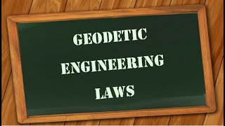 Geodetic Engineering LAWS [upl. by Selij541]