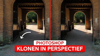 Klonen in PHOTOSHOP met perspectief  Lightroom en Photoshop tips  Zoomnl [upl. by Winfrid]