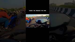 N250 vs rs200 vs r15dragracewon this r15 attitude viral video [upl. by Oiramad]