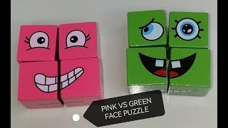 PINK OR GREEN ASMR FACE CUBE CHALLENGE [upl. by Notled]