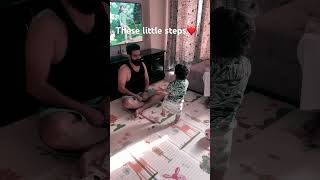 Ye nanhe se kadam  Meri jaan 😍❤️littlereyu growingup cutebaby shorts [upl. by Llenrag]