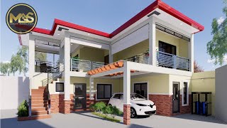 2 Storey House Design Idea with Garage [upl. by Atinel299]