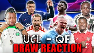 CHAMPIONS LEAGUE QUARTER FINALS DRAW REACTION FT Tox Henry amp Godfrey  Arsenal PSG Etc [upl. by Sylvie269]