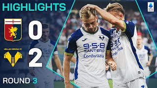 GENOAVERONA 02  HIGHLIGHTS  Verona seal second win in three  Serie A 202425 [upl. by Veleda]