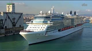 Celebrity Reflection Sailaway Port of Barcelona  13102017  4K [upl. by Raimund253]