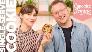 Single Serve Choc Chip Cookie Recipe with Edd Kimber  Cupcake Jemma [upl. by Horbal224]