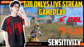 Tjb Onlys gameplay and latest sensitivity pel Chinese prostjb onlystjbpubg mobile [upl. by Sheena]