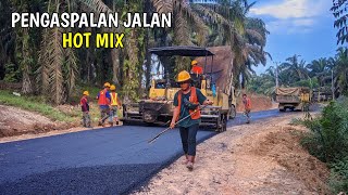 Lihat Proses Pengaspalan Jalan Dengan Hot Mix [upl. by Adoh]