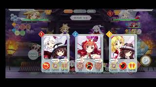 Touhou Lost Word Hakugyoku Arena Daily  Phantasm Clear 4 Turn 141124 [upl. by Risa]