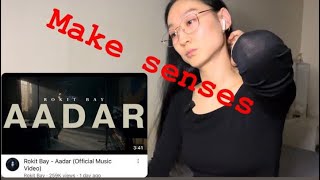 Rokit Bay  Aadar Official Music Video  Maya’s REACTION [upl. by Anifad]