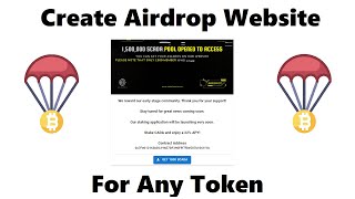 Create Token Airdrop For Your Project  Smart contract  Website  FREE [upl. by Tatianna]