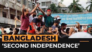 Bangladesh celebrates ‘second independence’ after Hasina flees  Al Jazeera Newsfeed [upl. by Nauqat]