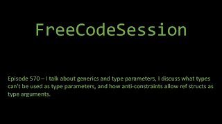 FreeCodeSession  Episode 570 [upl. by Noseaj]