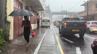 raining Port Louis mauritius d’entrecasteaux street POV rain ASMR [upl. by Gnod]