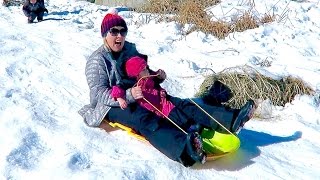 MOMMY AND ME SLEDDING DBEJCKWinterVacay [upl. by Aspa]