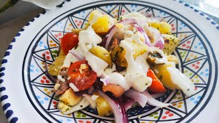 salade de pomme de terre et oeufs durs composé 🥗  recette spéciale sauce  riche en goût [upl. by Ambrosane]