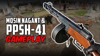 Airsoft Mosin Nagant 9130 amp Gas Blowback PPSH41 [upl. by Retsehc406]