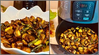 🇨🇦எண்ணெயே இல்லாமல் கத்தரிக்காய் பொரிக்கலாமாEggplant fry in Ninja Air FryerAir Fryer Recipe [upl. by Orual24]