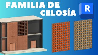 REVIT ¿CÓMO CREAR FAMILIA DE CELOSIA CON LADRILLO HUECO👨‍🏫 [upl. by Rihat777]