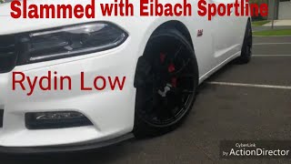 Slammed My Dodge Charger RT  Eibach Sportline Installed Part 2 [upl. by Ottie945]