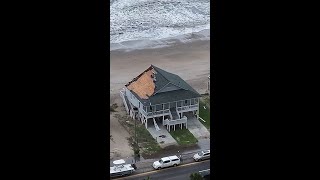 Aerial Video Beach Hit By Debby Tornado [upl. by Kevon]