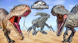 Diabolus Rex VS Yugioh Dinosaur Behemoth Giganotosaurus Dinosaur Fighting Jurassic World Evolution [upl. by Veradis403]