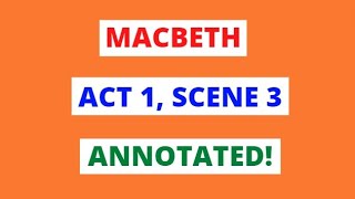 Macbeth Act 1 Sc 3 Language amp Structure Analysis In 60 Seconds  GCSE English Exams Revision [upl. by Blood991]