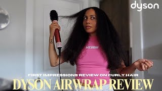 Trying the NEW Dyson Airwrap for curlycoily hair ♡ first impressions tutorial review [upl. by Regen]