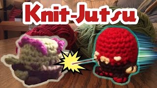 KnitJutsu  a Yarnimation by Louies Loops [upl. by Ahsyle]