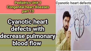 Cyanotic congenital heart diseases  congenital defects with decrease pulmonary blood flow [upl. by Tucker]